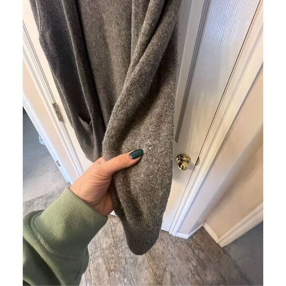 Madewell Merino Wool Cozy Walker Gray 2 Pocket Cardigan Women’s Size Large - Picture 15 of 15